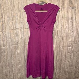 Patagonia Seabrook Bandha Dress {Small} V Neck Knotted Twist Cap Slv